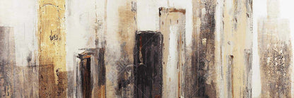 Earthy Tones City Canvas | Industrial Building Wall Art Decor