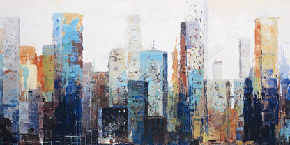 Toile urbaine abstraite texturée – Décoration murale de chambre urbaine