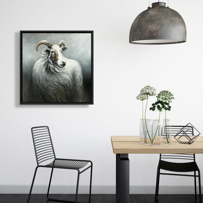 Toile Chèvre Cachemire | Décoration Animaux de la Ferme | Décoration Murale Chambre