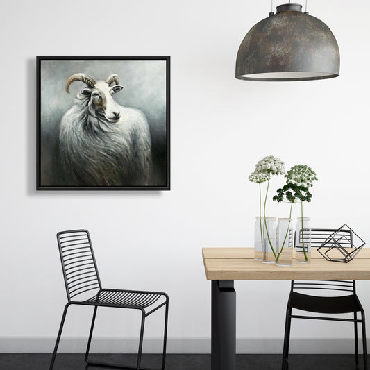 Toile Chèvre Cachemire | Décoration Animaux de la Ferme | Décoration Murale Chambre