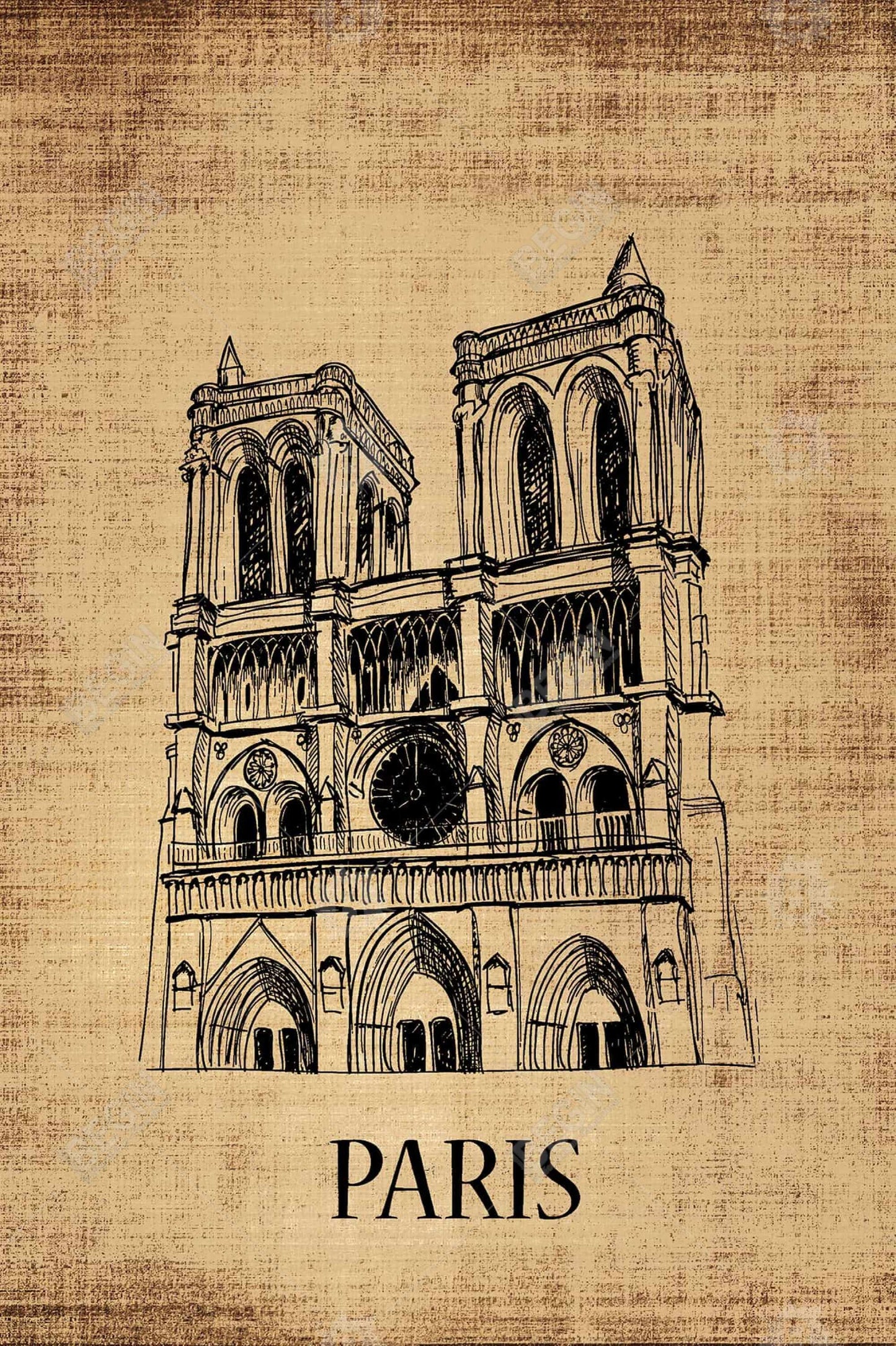 Notre-Dame de Paris Canvas | Illustrative Livingroom Decor