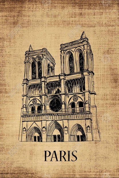 Notre-Dame de Paris Canvas | Illustrative Livingroom Decor