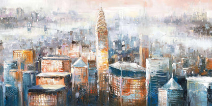 Toile Paysage urbain de New York - Décoration de chambre industrielle