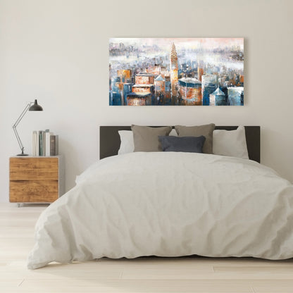 Toile Paysage urbain de New York - Décoration de chambre industrielle