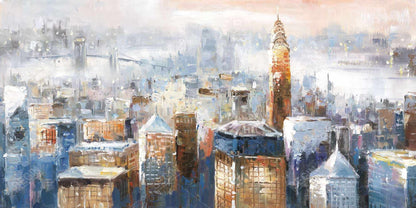 Modern Abstract New York City Canvas - Bedroom Wall Decor