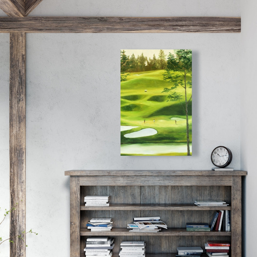 Big Golf Course Landscape | White Canvas Home Decor Art