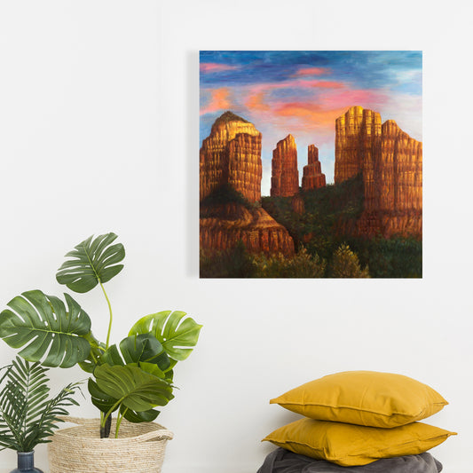 Cathedral Rock Arizona Canvas - Modern Mountain Home Decor