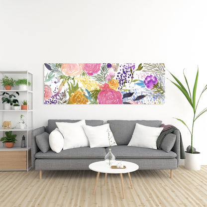 Purple Floral & Botanical Canvas - Bundle of Flowers Decor