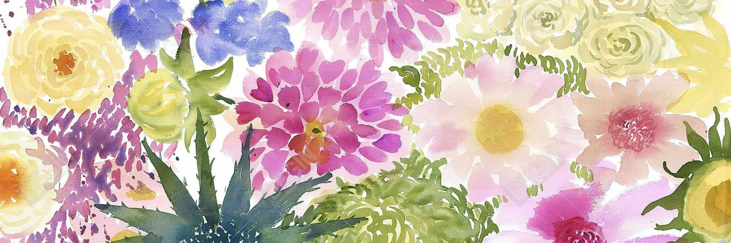 Exotic Flowers Canvas | Purple Botanical Home Decor Art