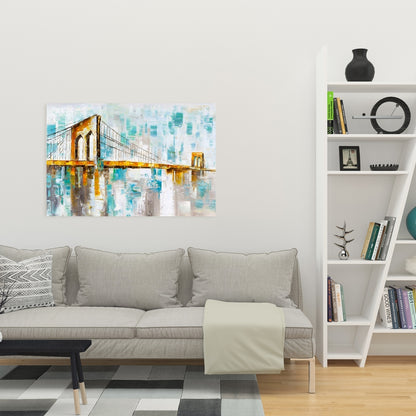 Brooklyn Bridge Industrial Bedroom Canvas | Home Decor Wall Art