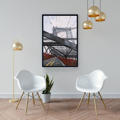 Toile de chambre grise – Décoration architecturale de pont contemporain