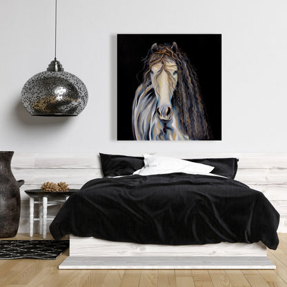 Abstract Horse Canvas - Curly Mane Art for Home Decor