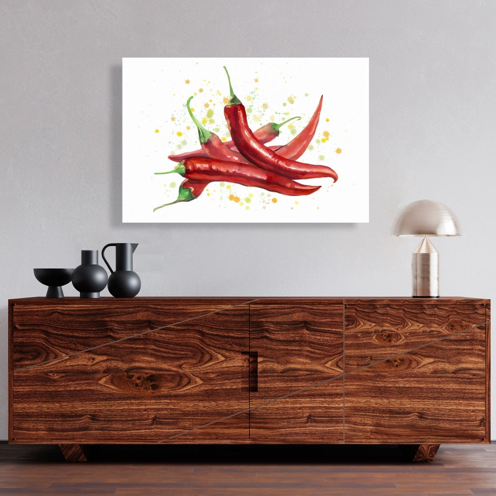 Red Hot Peppers Canvas | Kitchen Wall Art Decor | Home Style