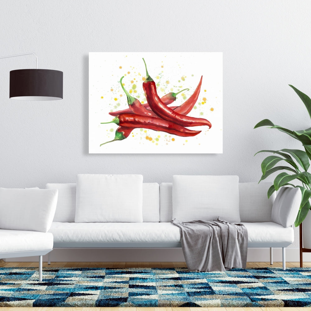 Red Hot Peppers Canvas | Kitchen Wall Art Decor | Home Style