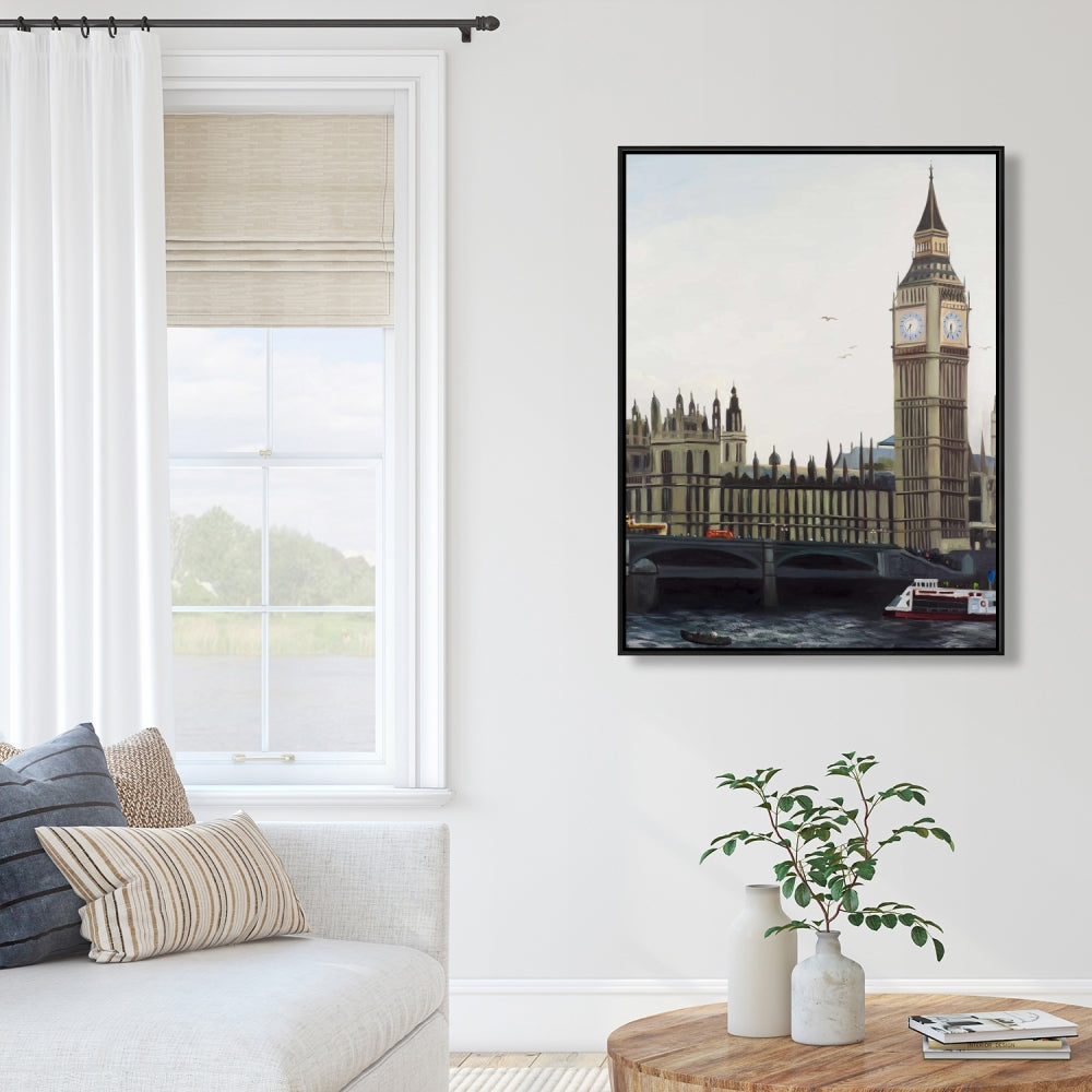 Toile de la tour de l'horloge Big Ben - Décoration de chambre architecturale