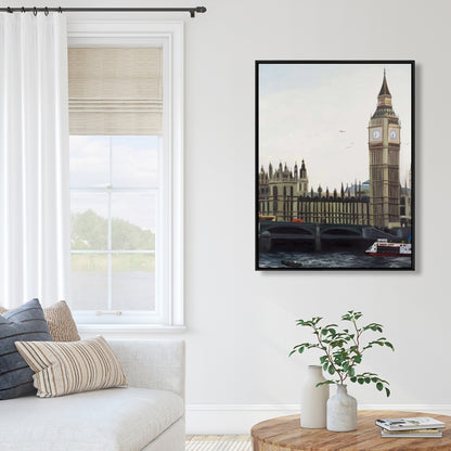Toile de la tour de l'horloge Big Ben - Décoration de chambre architecturale