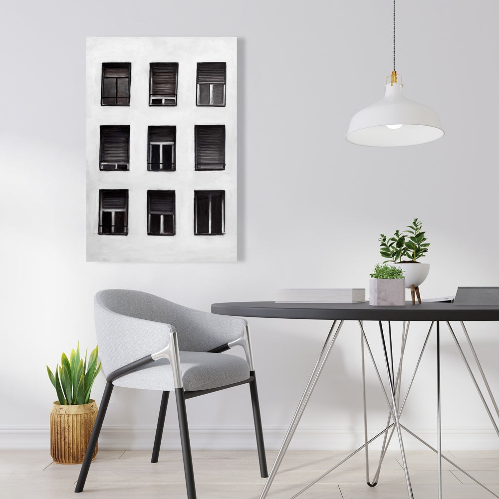 Windows Canvas - Building Contemporary Cities Home Decor Art