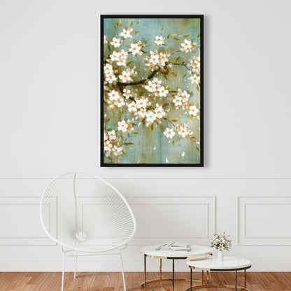 White Cherry Blossom Canvas | Floral Trees Bedroom Decor