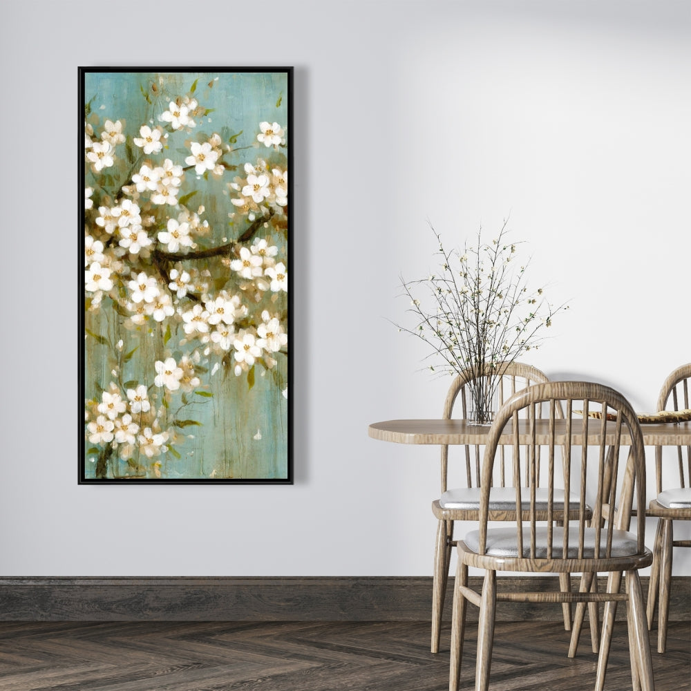 White Cherry Blossom Canvas | Floral Trees Bedroom Decor