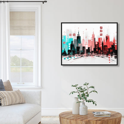 Toile colorée | Lignes or rose | Décoration d'intérieur moderne