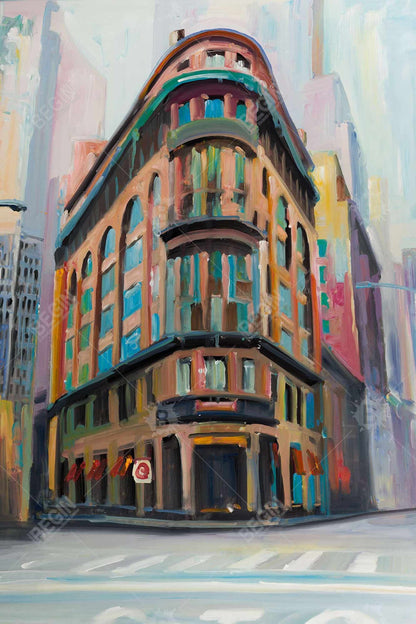 Contemporary Cities Blue Canvas - New York Architecture Decor