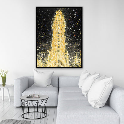 Abstract Flatiron Building Canvas | Cities Bedroom Wall Art