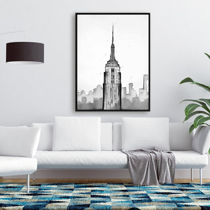 Empire State Building Canvas - Industrial City Home Decor