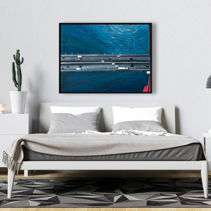 Golden Gate Traffic | American Bedroom Sea Framed Canvas Decor