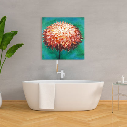 Abstract Dahlia Flower Canvas | Botanical Home Decor Art