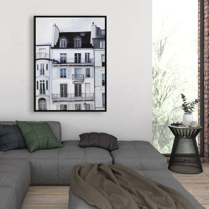 Building Industrial Cities Canvas - Seine River Home Decor Art