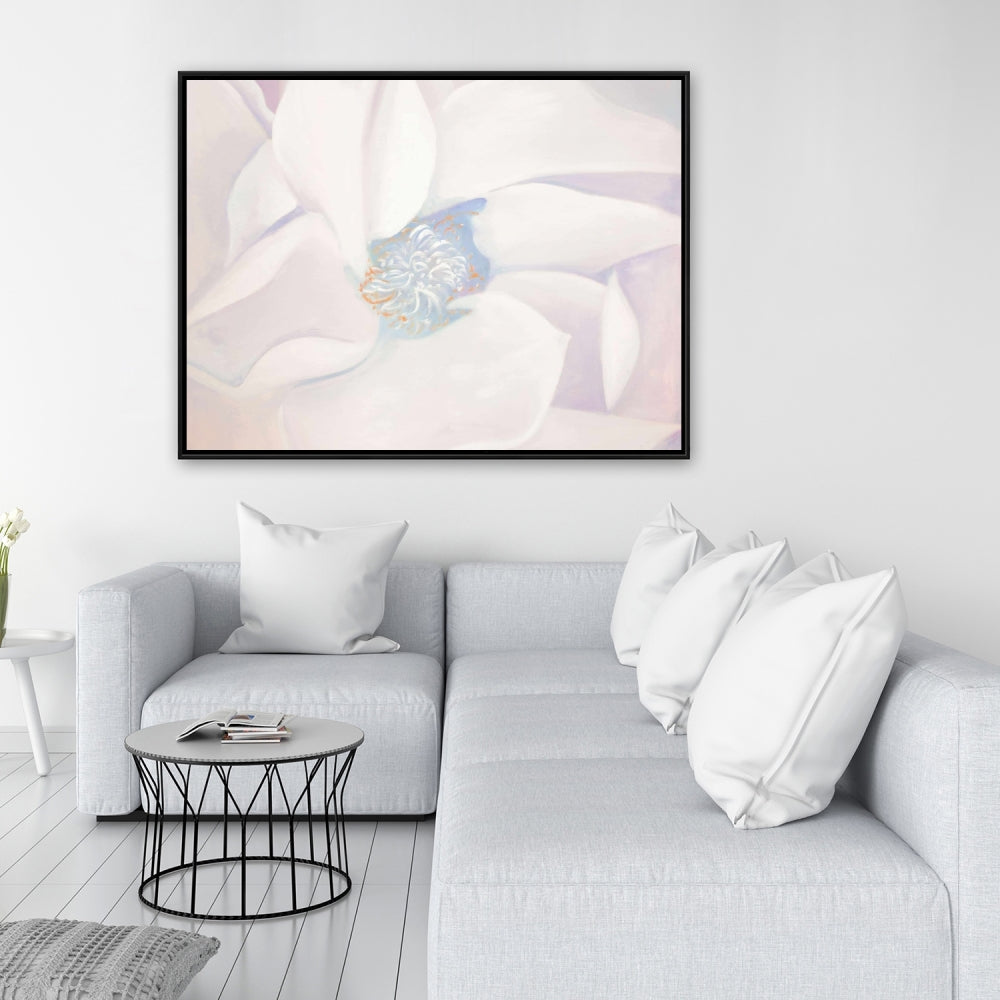 Delicacy Blue Floral Botanical Canvas | Home Decor Framed Art
