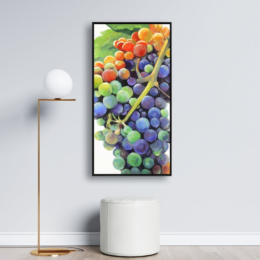 Colorful Grapes Canvas | Framed Art for Home Decor
