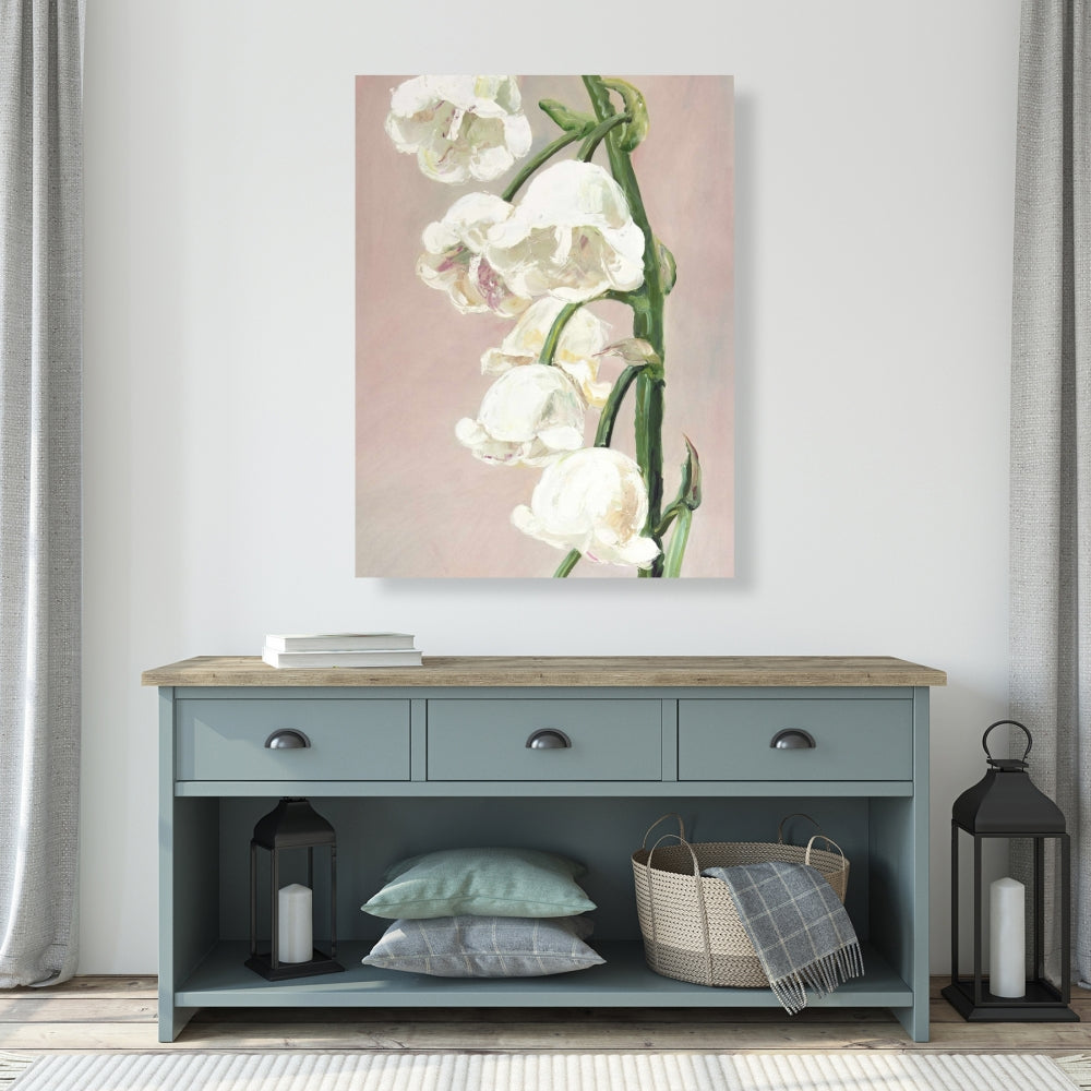 Toile Muguet blanc - Décoration de chambre contemporaine