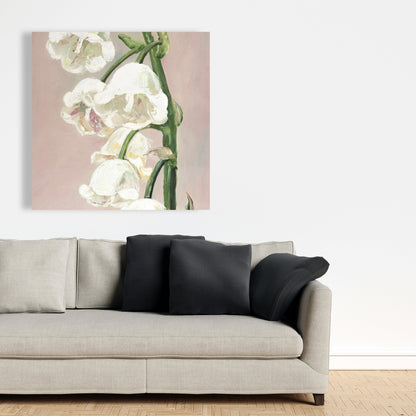 Toile Muguet blanc - Décoration de chambre contemporaine