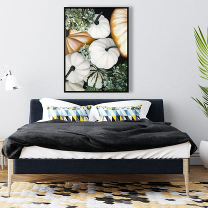 Toile encadrée « Citrouilles d'automne » | Décoration d'intérieur écologique