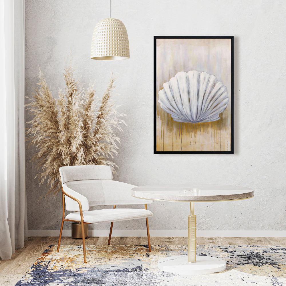 White Contemporary Animals Framed Canvas - Feston Shell Decor