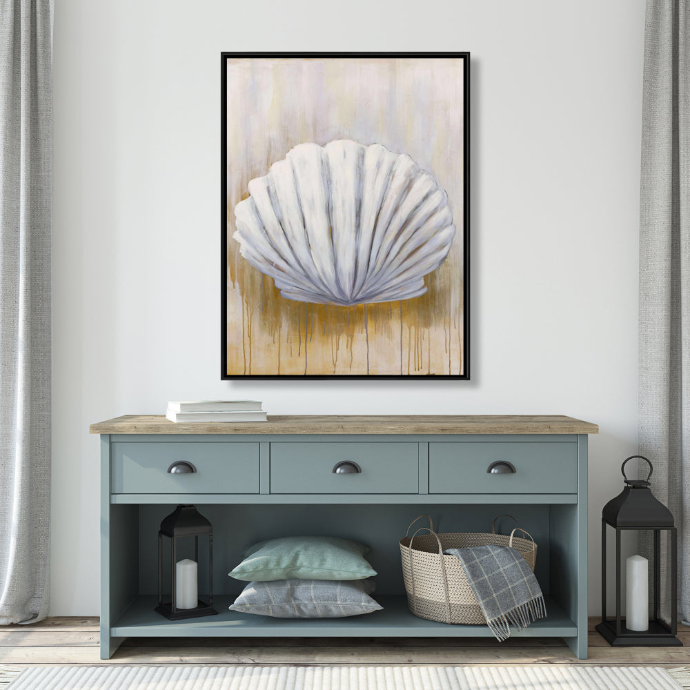 White Contemporary Animals Framed Canvas - Feston Shell Decor