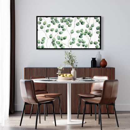 Toile encadrée « Feuilles grimpantes » | Décoration murale botanique