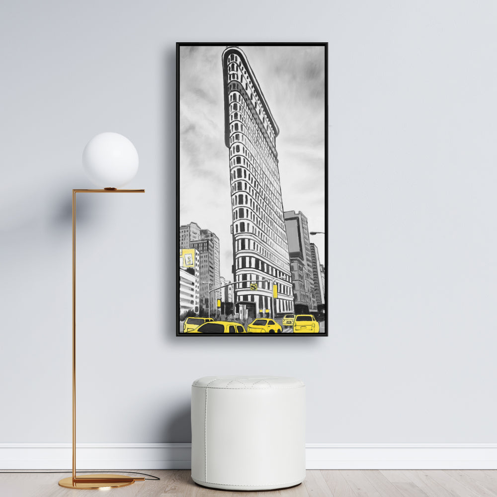 Toile encadrée « Schéma du Flatiron Building » | Décoration d'intérieur à New York