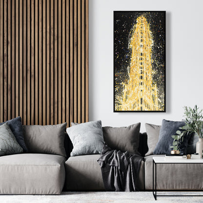 Abstract Flatiron Building Canvas | Cities Bedroom Wall Art