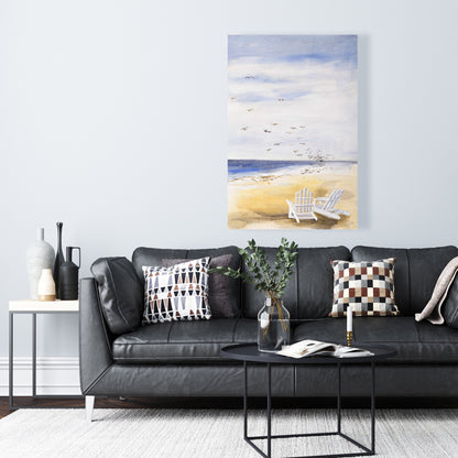 Day at the Beach | Coastal Bedroom Sea Canvas for Home Decor