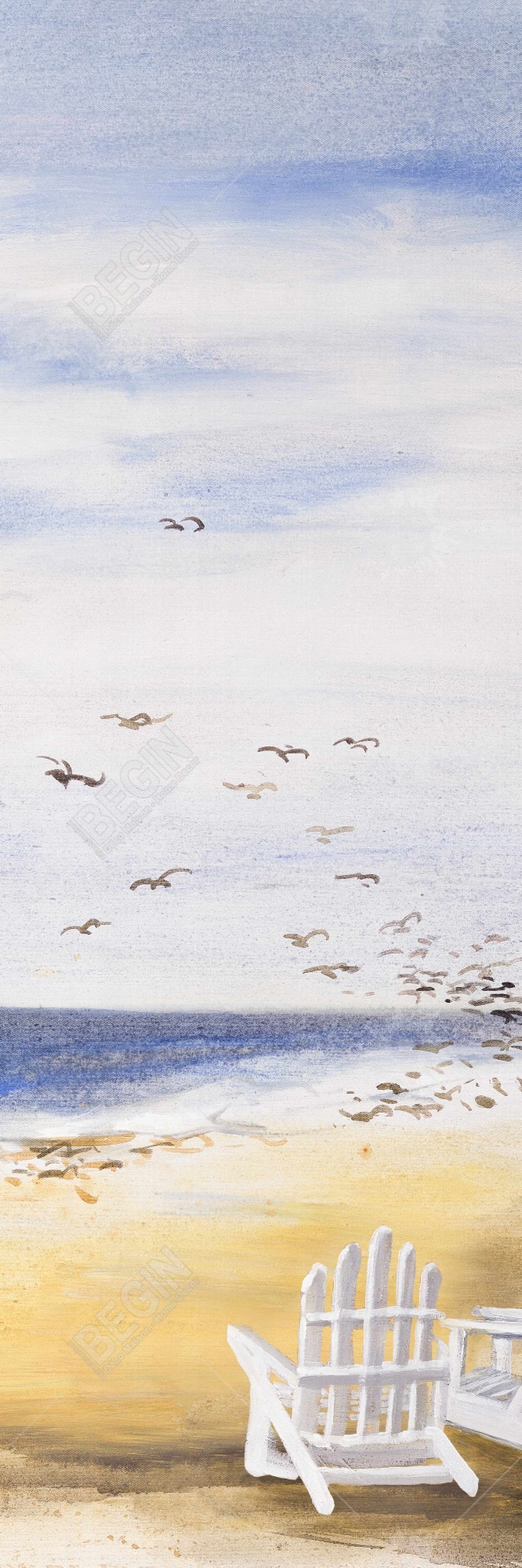 Journée à la plage | Décoration sur toile encadrée « Chambre côtière »