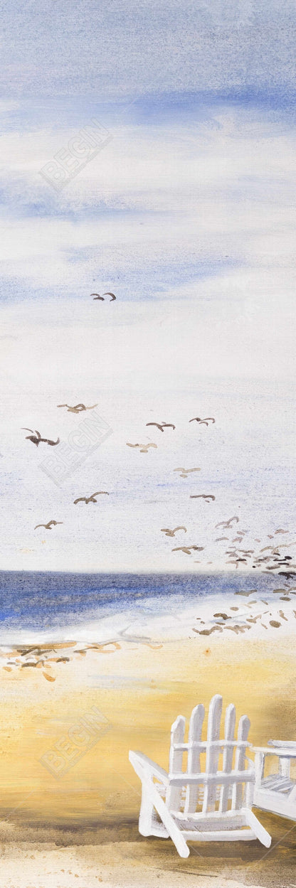 Journée à la plage | Décoration sur toile encadrée « Chambre côtière »