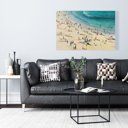 Turquoise Canvas - Summer Crowd at the Beach | Home Decor