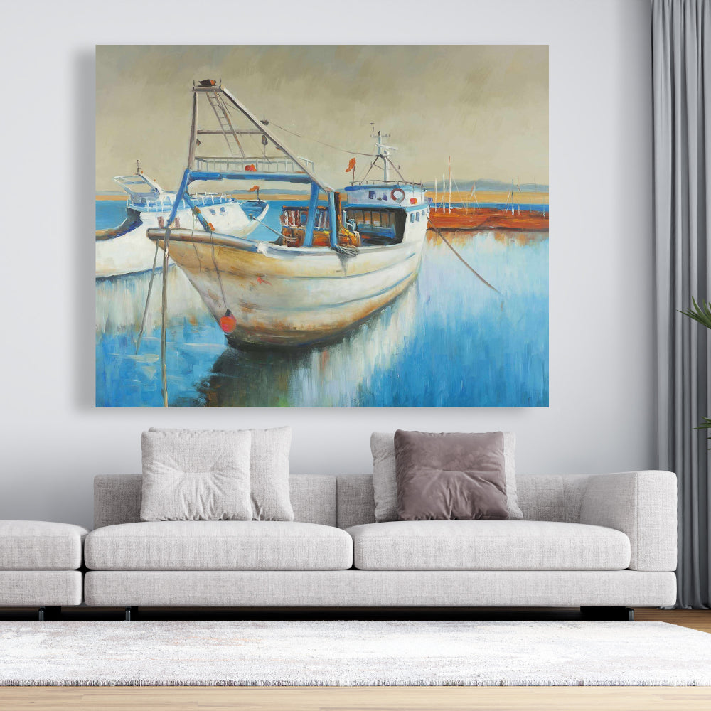 Fishing Boat Canvas | Hobbies Contemporary Bedroom Decor