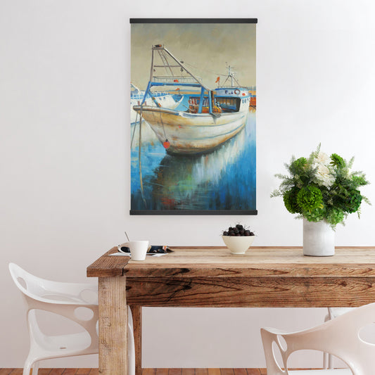 Fishing Boat Magnetic Stick Canvas - Modern Home Decor Art