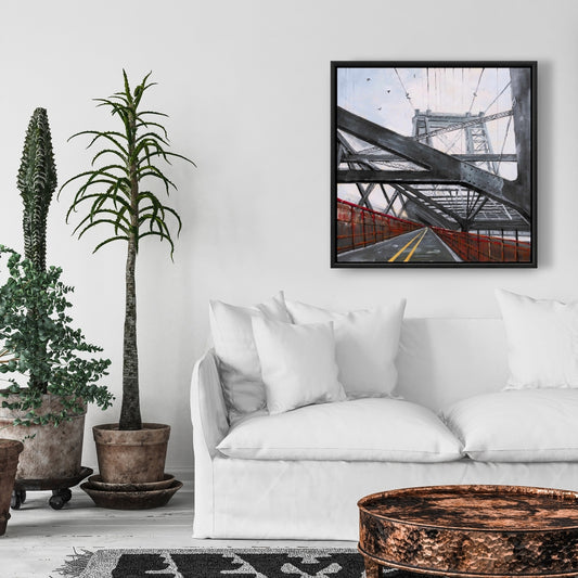 Toile de chambre grise – Décoration architecturale de pont contemporain
