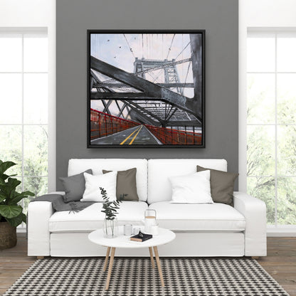 Toile de chambre grise – Décoration architecturale de pont contemporain