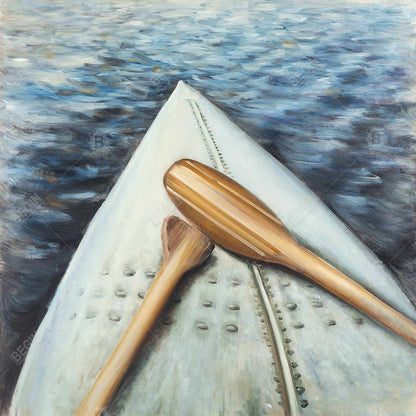 Canoe Adventure Framed Canvas | Marine Sports Home Decor