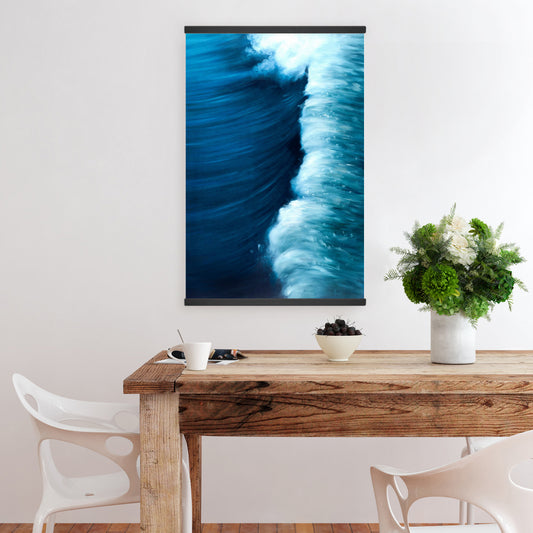 Wave Coastal Blue Magnetic Stick Canvas | Home Decor Art